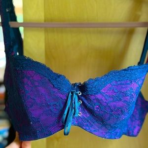 Purple and Blue Sexy Bra 34DD